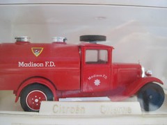 SOLIDO SCHERING DRUG ADVERTISING CITROEN CITERNE MADISON FD RED FIRE TRUCK