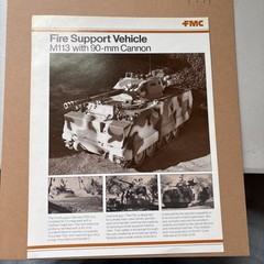 VTG FMC FSV Fire Support Vehicle M113 w 90MM Cannon Military Vehicle Brochure