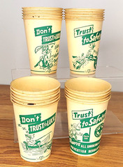 GREEN CROSS FOR SAFETY Sweetheart Cold Drink Vending Cups Lot of 21 Vtg 7 OZ