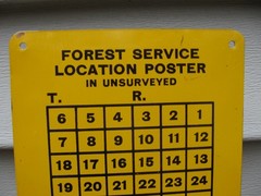 Authentic US Forest Service Location Poster Metal Sign Unsurveyed Town Range 458