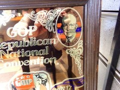 Vtg 1980 STROHS BEER National Republican Convetion Frame Advertising Bar Mirror