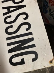 Vintage No Trespassing Cali Penal Code Metal Sign Hawkins Berkley Hawkcote 602