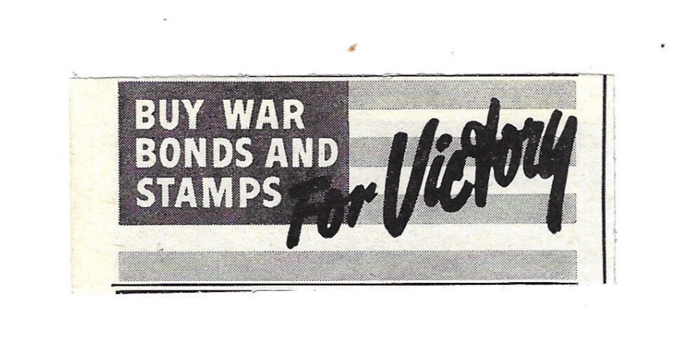 Buy War Bonds Print Ad WWII World War 2 Vintage Advertisement For Victory 1943