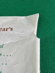 Original Plastic SMOKEY THE BEAR LITTER Bag 1960s GREEN CLEAN SCENE Trash Sack