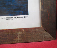 VTG USS BENJAMIN FRANKLIN SSBN-640 General Dynamics Electric Boat Framed Photo