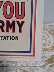 James Montgomery Flagg U.S. Army Recruiting Poster Reproduction Jan 1983, Gover…