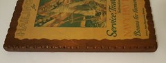Original 1973 Navy Service Recruitment Poster Hailing For You Decoupaged on Wood