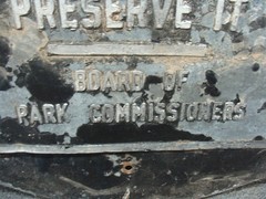 Vintage Ft. Worth Texas city park sign «Z-BOAZ» old metal 36″x24″ -LOCAL PICK UP