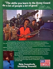 1979 Tennis Star Arthur Ashe photo Army National Guard Recruiting promo print ad