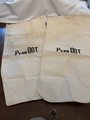 Vintage PennDOT Transportation Canvas Utility Bags Set Of Two Unused
