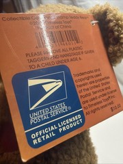USPS 100 Years Of Teddys Stamp Bear Bean Bag Stuffed Plush Timeless Toys 2002 9”