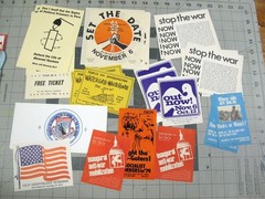 vtg 1960s – 90s political protest flyer and sticker archive lot 326 pcs Vietnam