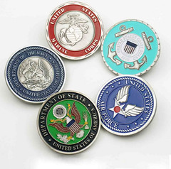 Military Smiles Back Challenge Coin Collectable Armed Forces Skull 1-pc