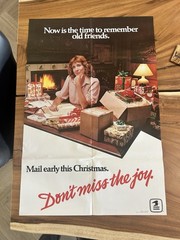U.S. Mail Christmas Advertising Poster Original Government Theme