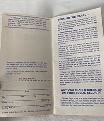 Vintage «Check on Your Investment» Social Security 1978 Pamphlet Booklet Rare