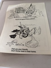 WOODSY OWL Color Pages (2) And Music Sheet Vtg