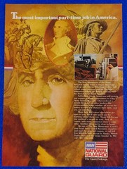 1976 Army National Guard Recruitment Ad General Washington Patriotic Minutemen