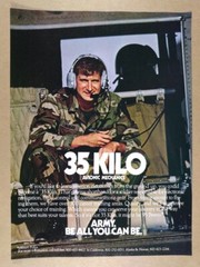 1983 US Army Recruitment 35 KILO Avionic Mechanics vintage print Ad