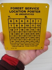 Authentic US Forest Service Location Poster Metal Sign Unsurveyed Town Range 458