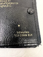 Antique Elk Leather Siemens Identification Wallet Us Department Of Commerce