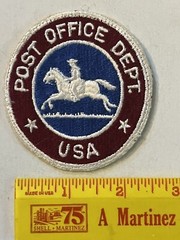 VINTAGE 🇺🇸USPS POST OFFICE DEPT U.S.A. UNIFORM MAIL CARRIER PATCH with HORSE