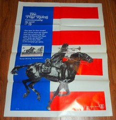 The Post Riders Communicating The Spirit Of ’76 USPS Stamp Poster