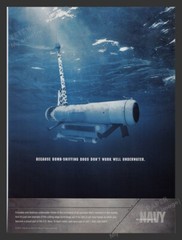 2008 U.S. Navy «Bomb sniffer» Accelerate Your Life Print Advertisement Ad