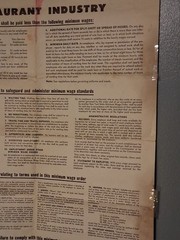 Vintage Oct 1st 1947 New York State Mandatory Minimum Wage Restaurant Ind 26×17