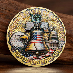 United States 250 Anniversary Challenge Coin Commemorative US 1-pc W
