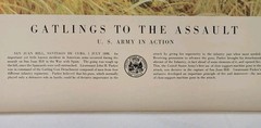 VINTAGE 1953 DEPT OF U.S. ARMY POSTER GATLINGS TO THE ASSAULT #21-46 VFW 1898