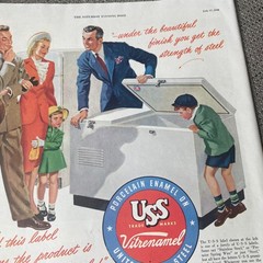 1948 USS United States Steel Vitrenamel Print Ad Post WW2