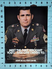 1985 US Army Sgt Stone Be All You Can Be Original Vintage Recruiting Print Ad