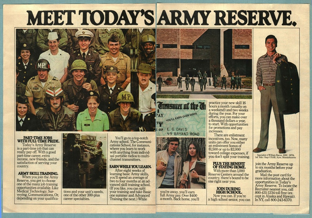 1979 Meet Today’s Army Reserve, Snapper Mowers Tillers, Scotts Vintage Print Ads