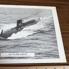 VTG 1961 USS Tullibee SSN-597 General Dynamics Electric Boat Submarine Print