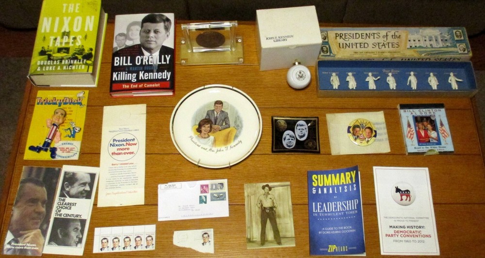 U.S. Presidents Memorabilia Large Lot (19) W/Kennedy + Nixon + Clinton NICE!!!