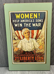 Women! Help America’s Sons Win The War Buy US Government Bond Plaque