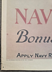 Vintage 1970s «HAILING YOU for…» US Navy Recruitment Poster. Pls See Pictures