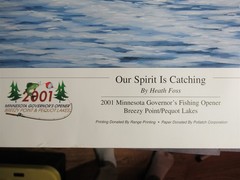 2001 Minnesota Governor’s Fishing Opener Breezy Point / Pequot Lakes poster Foss