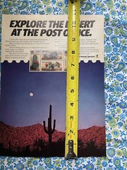 Vintage 1982 U.S. Postal Service Desert Stamp Advertisement Print Ad
