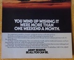1987 Army Reserve Be All that YOU Can Be Vintage 8×11″ Print Ad