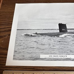 VTG 1961 USS Skate SSN-578 General Dynamics Electric Boat Submarine Photo Print