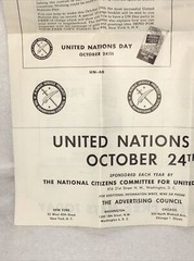 Rare 1952 United Nations Day Proof Sheet By The Advertising Council Frank W Weil