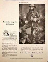 1955 US Savings Bonds Print Ad Indian Frontier Skirmish Lt George Crook Infantry