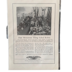 Vintage 1918 US Government Bonds Fourth Liberty Loan Advertisement Ad Advertisin