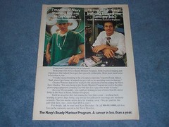 1975 Navy Reserve Program Vintage Ad «A Career in Less Than A Year»