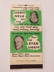 Superior Match Chicago Matchbook Tom Ryan Sheriff Election 30 Strike MB9