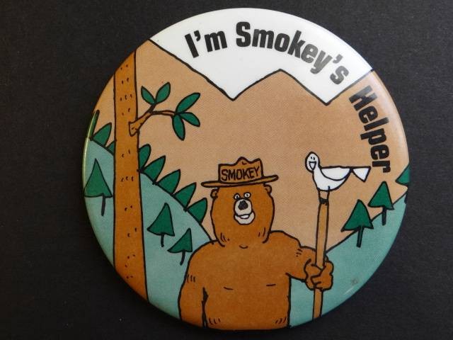 I’m Smokey’s Helper Pinback Smokey the Bear 3 Inch Diameter Tray 3