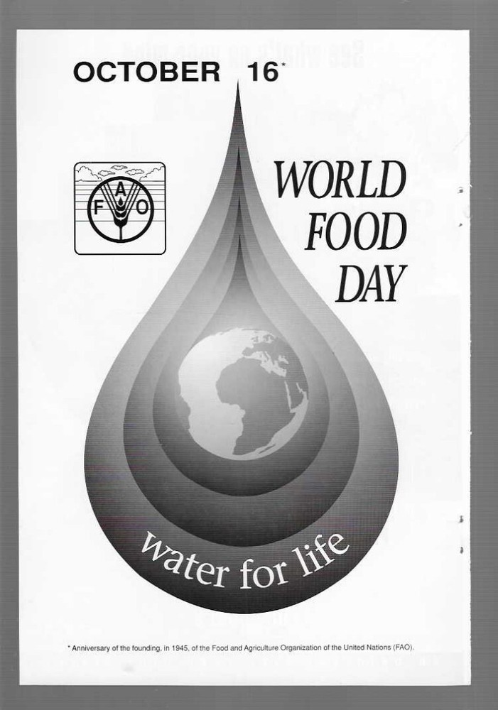 World Food Day 1994 Food & Agriculture Organization United Nations Vintage Ad