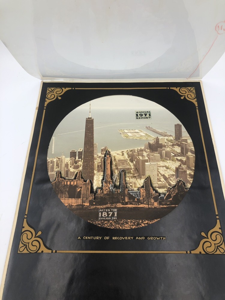ORIGINAL ART BOARD VINTAGE 70s CHICAGO ANNUAL REPORT 1971 Graphic Design Hostory