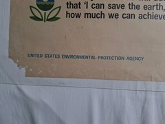 1972 US Environmental Protection Agency Poster Govt Printing Office 25 X 32